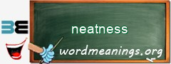 WordMeaning blackboard for neatness